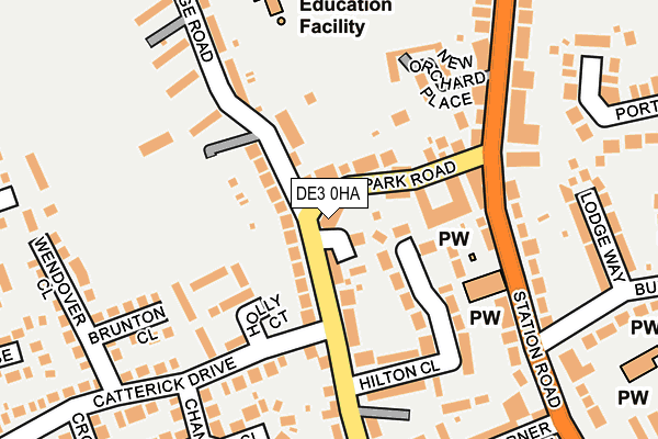 DE3 0HA map - OS OpenMap – Local (Ordnance Survey)