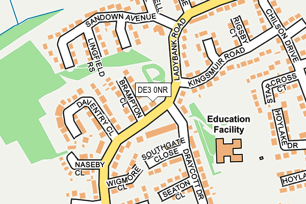 DE3 0NR map - OS OpenMap – Local (Ordnance Survey)