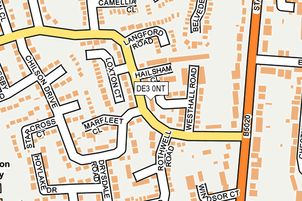DE3 0NT map - OS OpenMap – Local (Ordnance Survey)