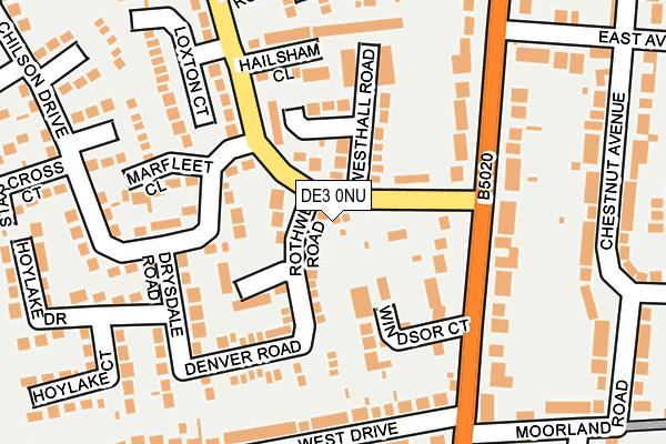 DE3 0NU map - OS OpenMap – Local (Ordnance Survey)