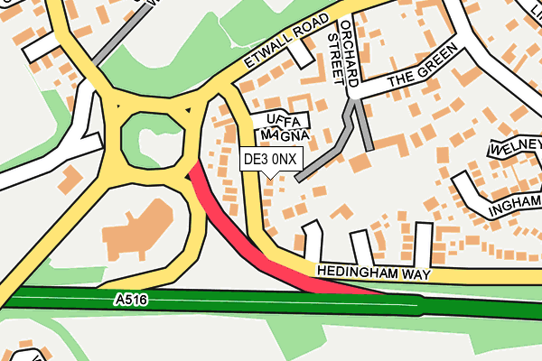 DE3 0NX map - OS OpenMap – Local (Ordnance Survey)