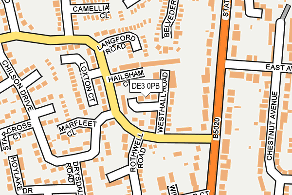 DE3 0PB map - OS OpenMap – Local (Ordnance Survey)