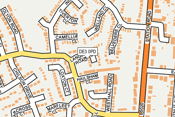 DE3 0PD map - OS OpenMap – Local (Ordnance Survey)