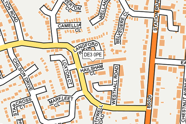 DE3 0PE map - OS OpenMap – Local (Ordnance Survey)
