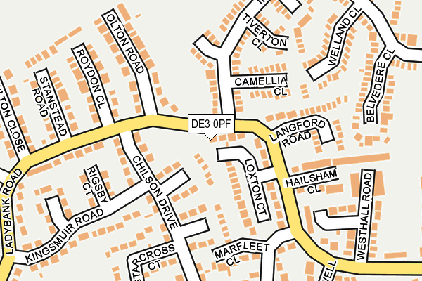 DE3 0PF map - OS OpenMap – Local (Ordnance Survey)