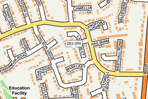DE3 0PH map - OS OpenMap – Local (Ordnance Survey)