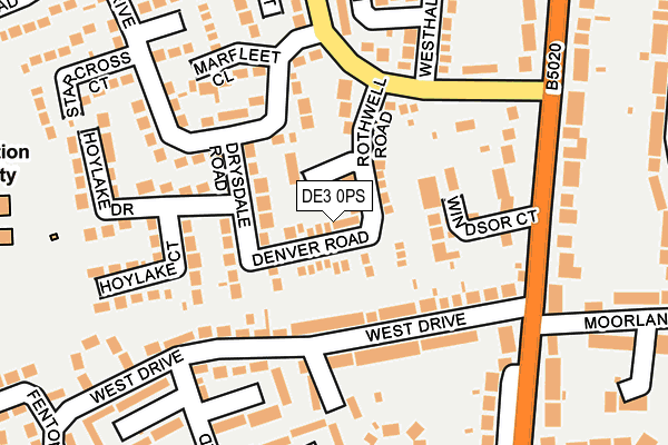 DE3 0PS map - OS OpenMap – Local (Ordnance Survey)