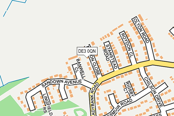 DE3 0QN map - OS OpenMap – Local (Ordnance Survey)