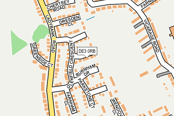 DE3 0RB map - OS OpenMap – Local (Ordnance Survey)
