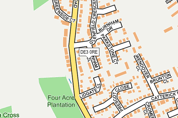 DE3 0RE map - OS OpenMap – Local (Ordnance Survey)