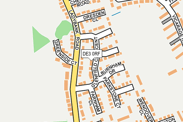 DE3 0RF map - OS OpenMap – Local (Ordnance Survey)