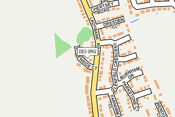 DE3 0RG map - OS OpenMap – Local (Ordnance Survey)