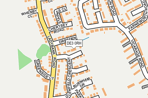 DE3 0RH map - OS OpenMap – Local (Ordnance Survey)