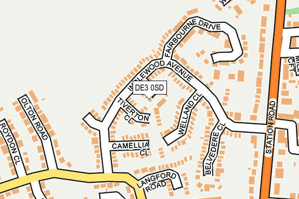 DE3 0SD map - OS OpenMap – Local (Ordnance Survey)