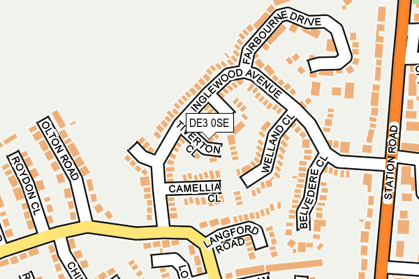 DE3 0SE map - OS OpenMap – Local (Ordnance Survey)