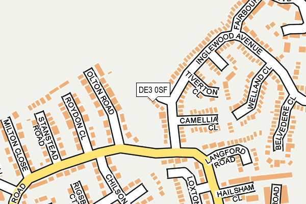 DE3 0SF map - OS OpenMap – Local (Ordnance Survey)