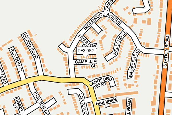 DE3 0SG map - OS OpenMap – Local (Ordnance Survey)