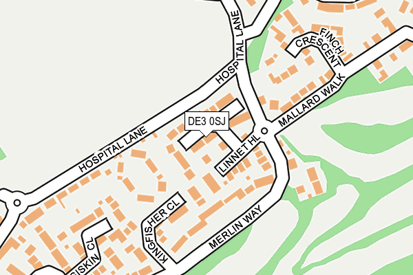 DE3 0SJ map - OS OpenMap – Local (Ordnance Survey)