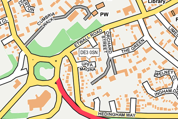 DE3 0SN map - OS OpenMap – Local (Ordnance Survey)