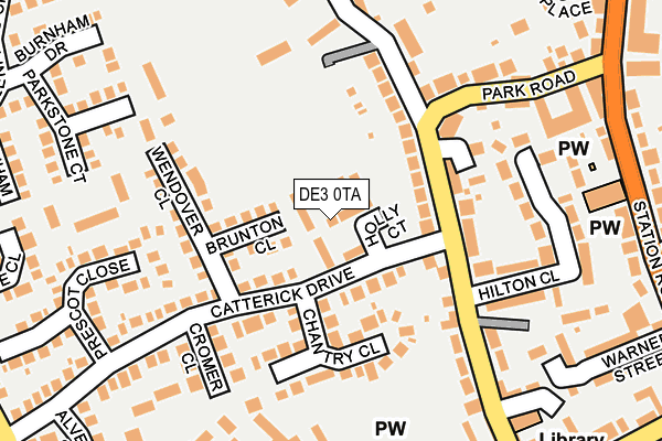 DE3 0TA map - OS OpenMap – Local (Ordnance Survey)