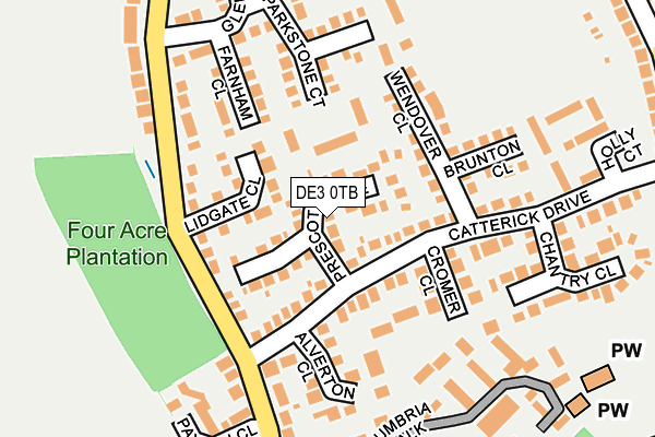 DE3 0TB map - OS OpenMap – Local (Ordnance Survey)