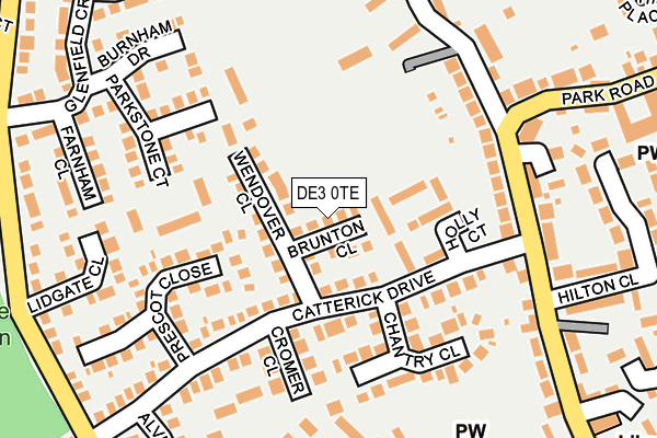 DE3 0TE map - OS OpenMap – Local (Ordnance Survey)