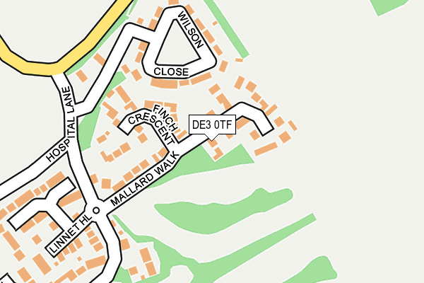 DE3 0TF map - OS OpenMap – Local (Ordnance Survey)