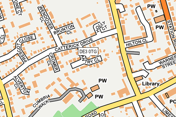DE3 0TG map - OS OpenMap – Local (Ordnance Survey)