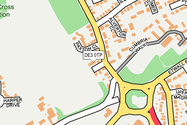 DE3 0TP map - OS OpenMap – Local (Ordnance Survey)