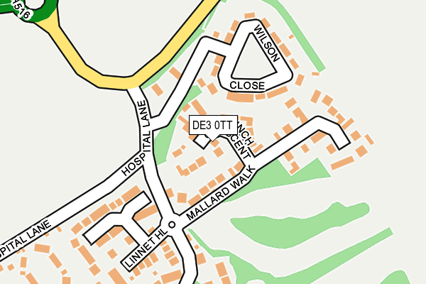 DE3 0TT map - OS OpenMap – Local (Ordnance Survey)