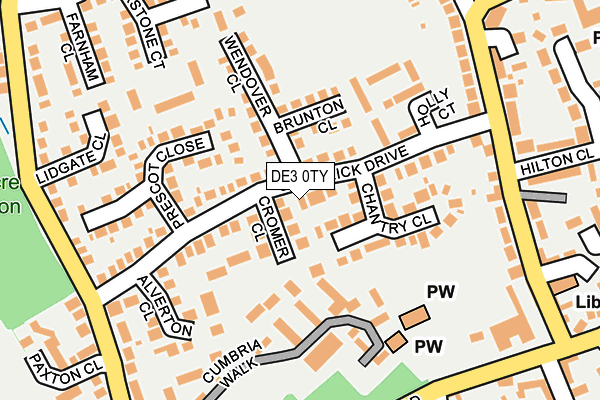 DE3 0TY map - OS OpenMap – Local (Ordnance Survey)