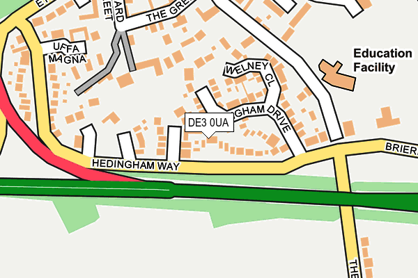 DE3 0UA map - OS OpenMap – Local (Ordnance Survey)