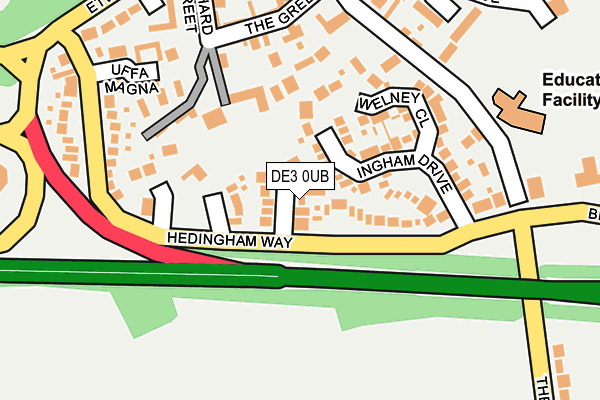 DE3 0UB map - OS OpenMap – Local (Ordnance Survey)
