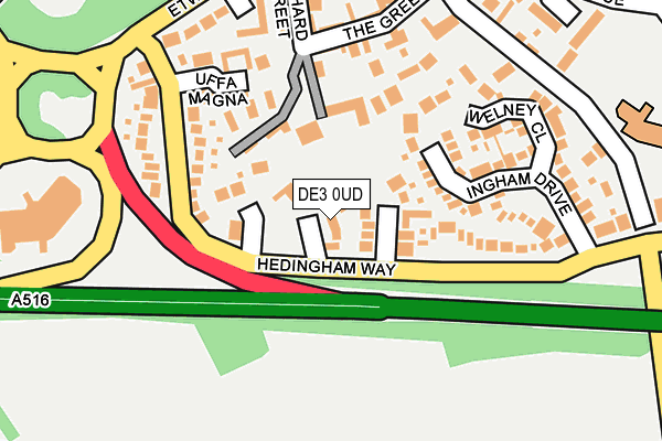 DE3 0UD map - OS OpenMap – Local (Ordnance Survey)
