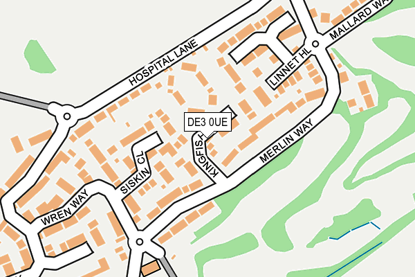 DE3 0UE map - OS OpenMap – Local (Ordnance Survey)