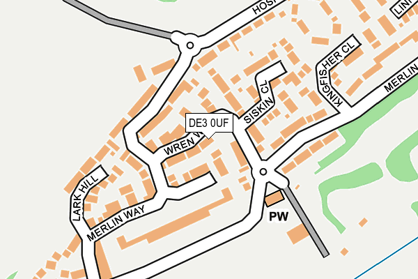 DE3 0UF map - OS OpenMap – Local (Ordnance Survey)