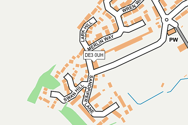 DE3 0UH map - OS OpenMap – Local (Ordnance Survey)