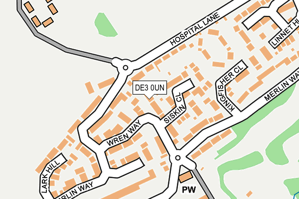DE3 0UN map - OS OpenMap – Local (Ordnance Survey)