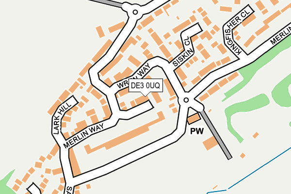 DE3 0UQ map - OS OpenMap – Local (Ordnance Survey)