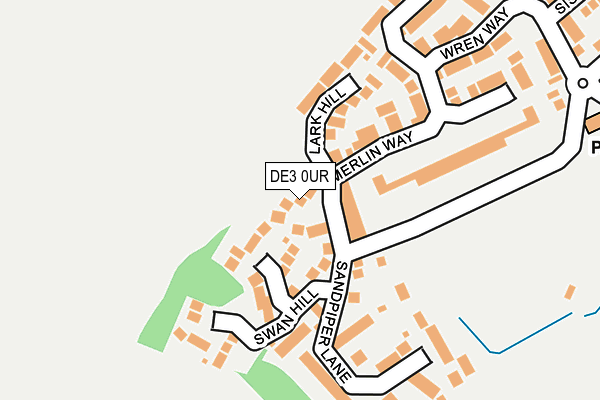 DE3 0UR map - OS OpenMap – Local (Ordnance Survey)