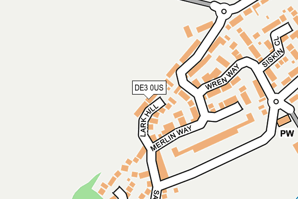 DE3 0US map - OS OpenMap – Local (Ordnance Survey)