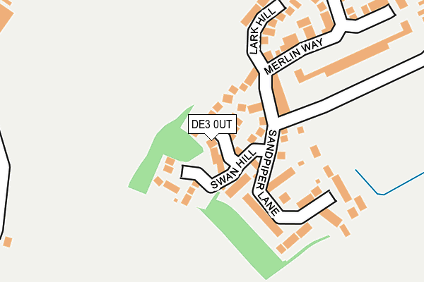 DE3 0UT map - OS OpenMap – Local (Ordnance Survey)