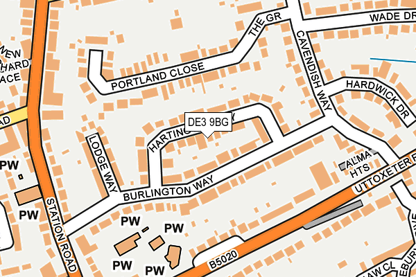 DE3 9BG map - OS OpenMap – Local (Ordnance Survey)