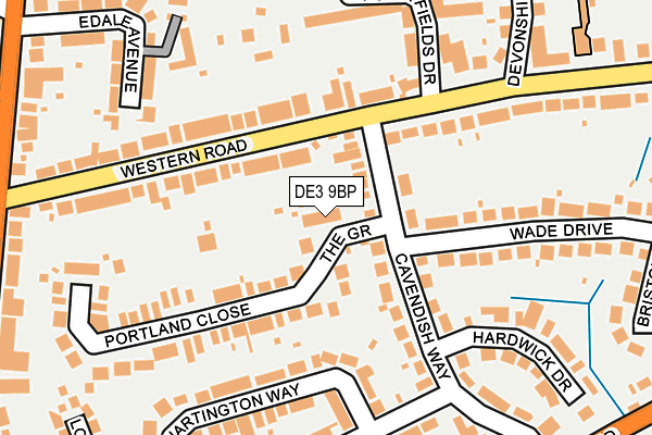 DE3 9BP map - OS OpenMap – Local (Ordnance Survey)
