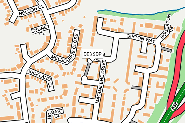 DE3 9DP map - OS OpenMap – Local (Ordnance Survey)
