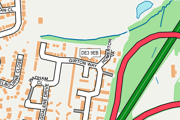 DE3 9EB map - OS OpenMap – Local (Ordnance Survey)