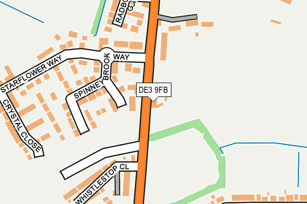 DE3 9FB map - OS OpenMap – Local (Ordnance Survey)