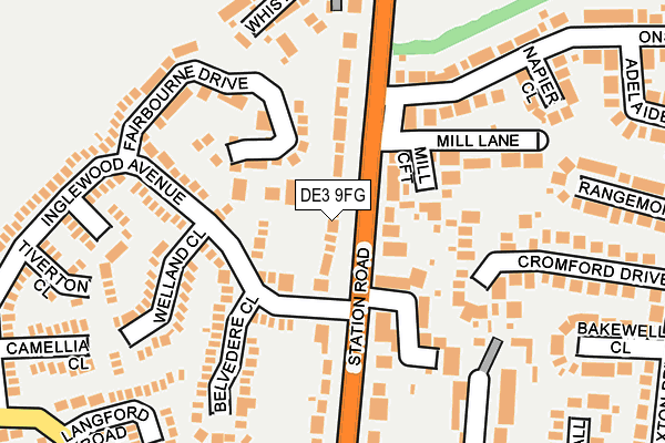 DE3 9FG map - OS OpenMap – Local (Ordnance Survey)