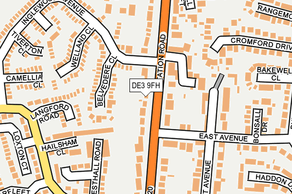 DE3 9FH map - OS OpenMap – Local (Ordnance Survey)