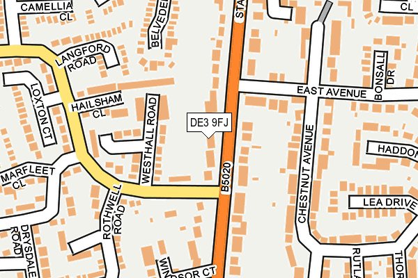 DE3 9FJ map - OS OpenMap – Local (Ordnance Survey)